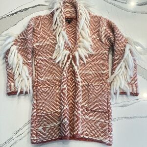 Velveteen Girls Cardigan Sweater Coat Size 6